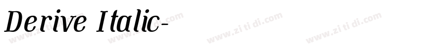 Derive Italic字体转换 Derive Italic字体转换